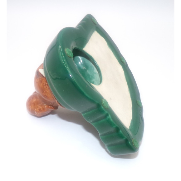 Vintage Ceramic Pointer Setter Retriever Hound Dog on Green Golf Green Ashtray - Picture 12 of 16